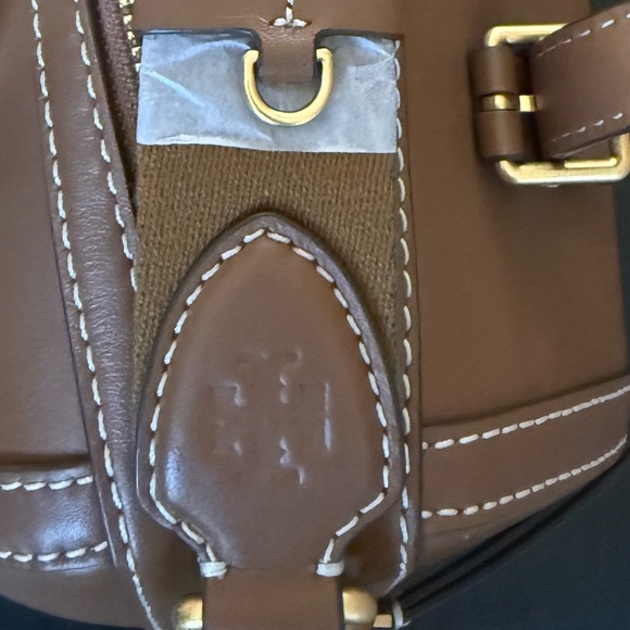 Tory Burch Brown Leather Barrel Tote - Picture 11 of 13